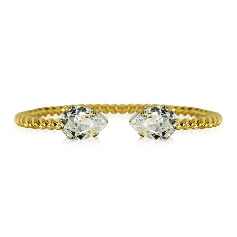 Mini Drop bracelet gold, crystal