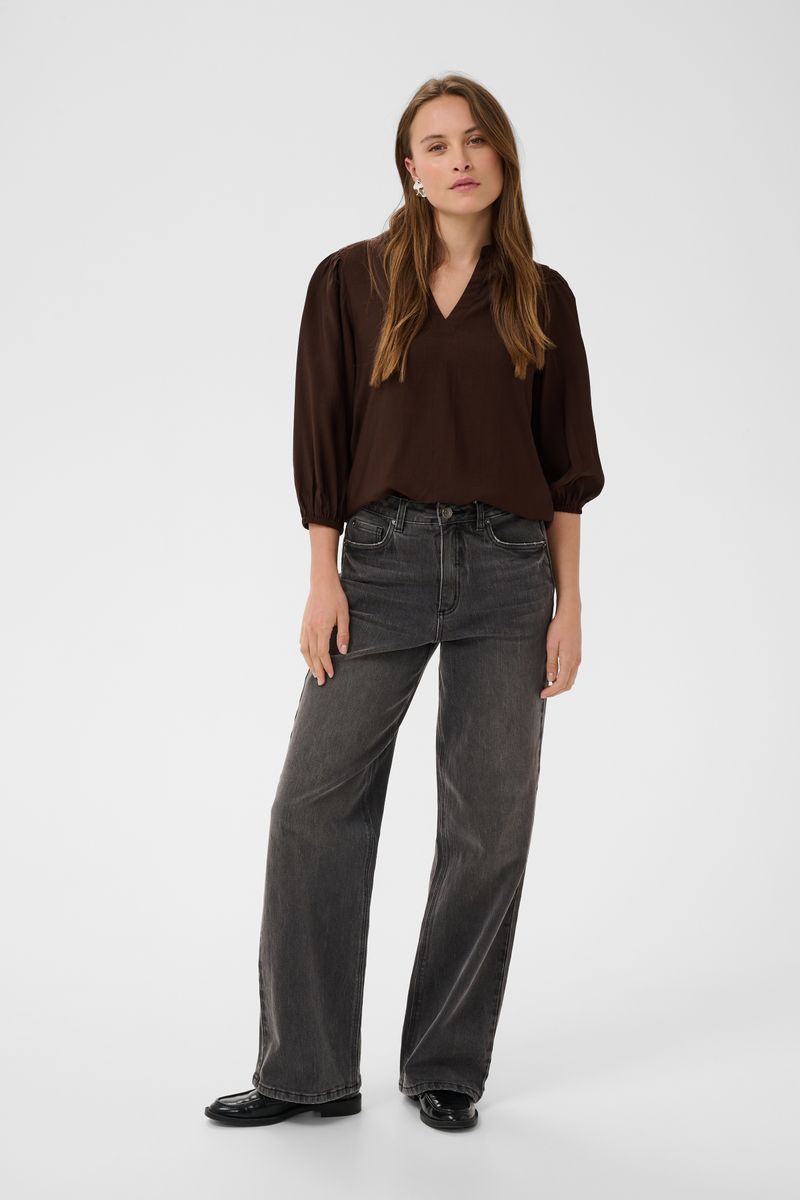 KAalberta blouse, coffee bean/brown