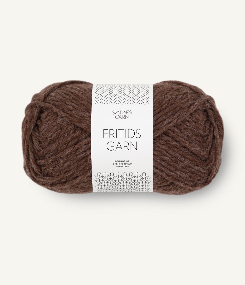 Fritidsgarn, mørk brunmelert 4071