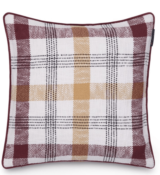 Hovedbilde Checked recycled cotton pillow cover, ...