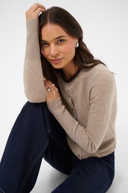 KAcashie cardigan, beige melange/nature