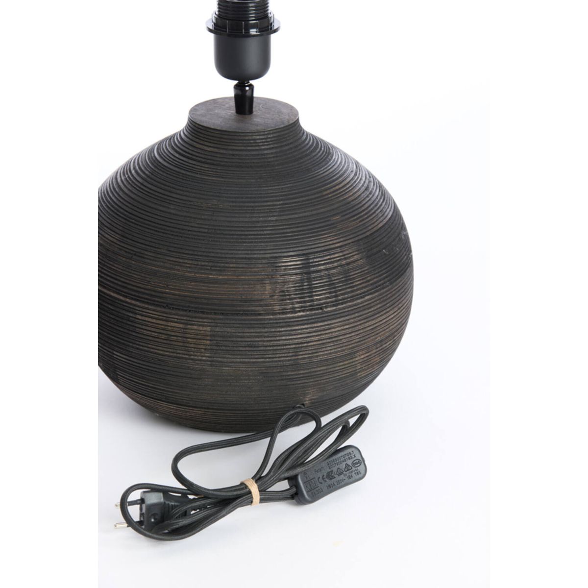 Khomai lampefot, wood antique brown