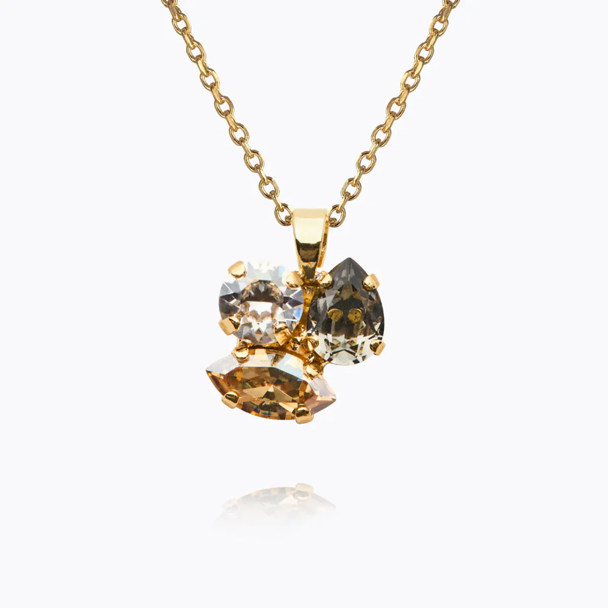 Ana necklace gold, black golden combo