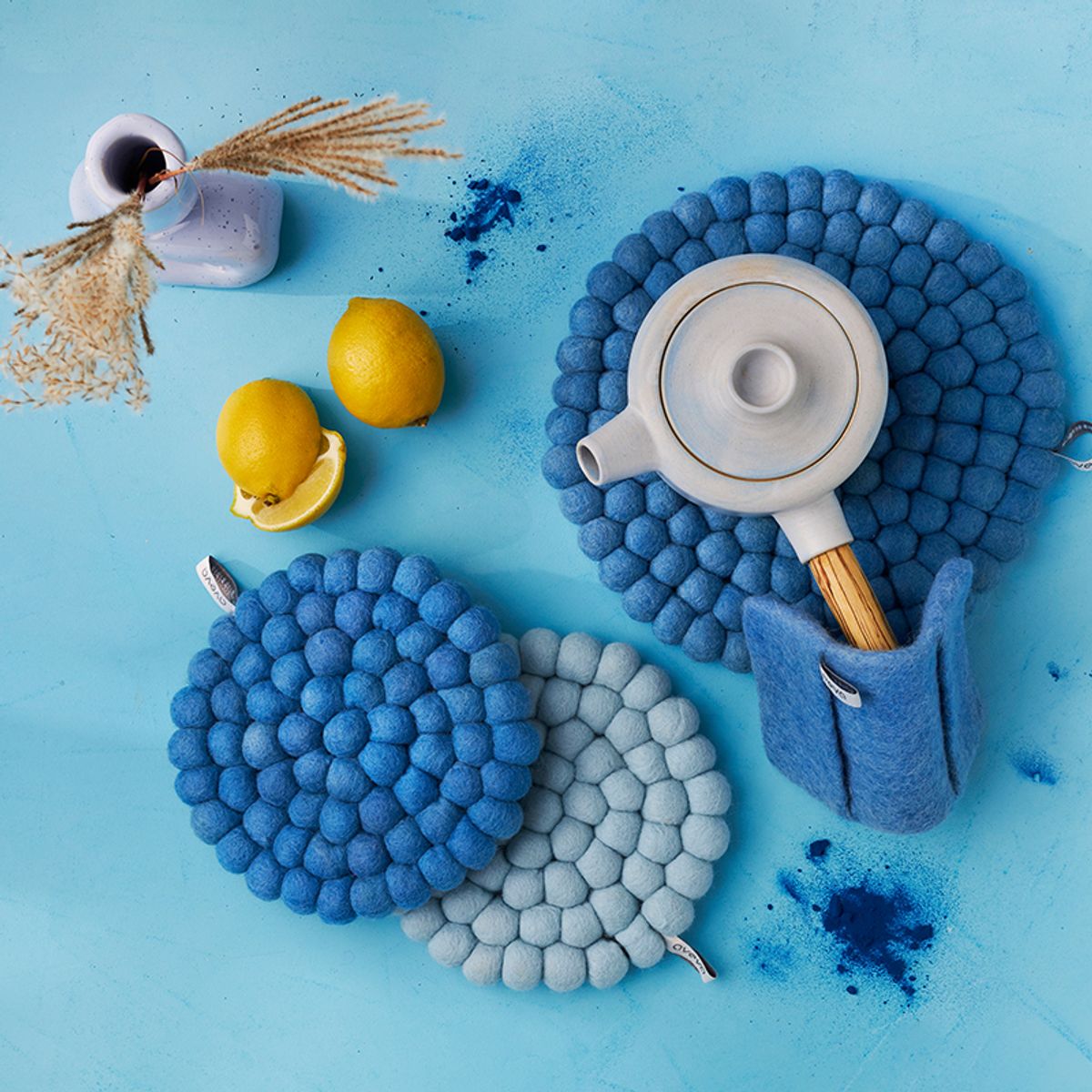 Gryteunderlag, raw grey