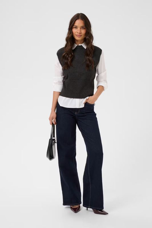 KAbarbara knit vest, dark grey melange