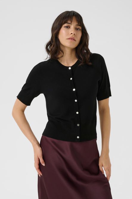 Hovedbilde KAlizza short sleeve cardigan, black deep