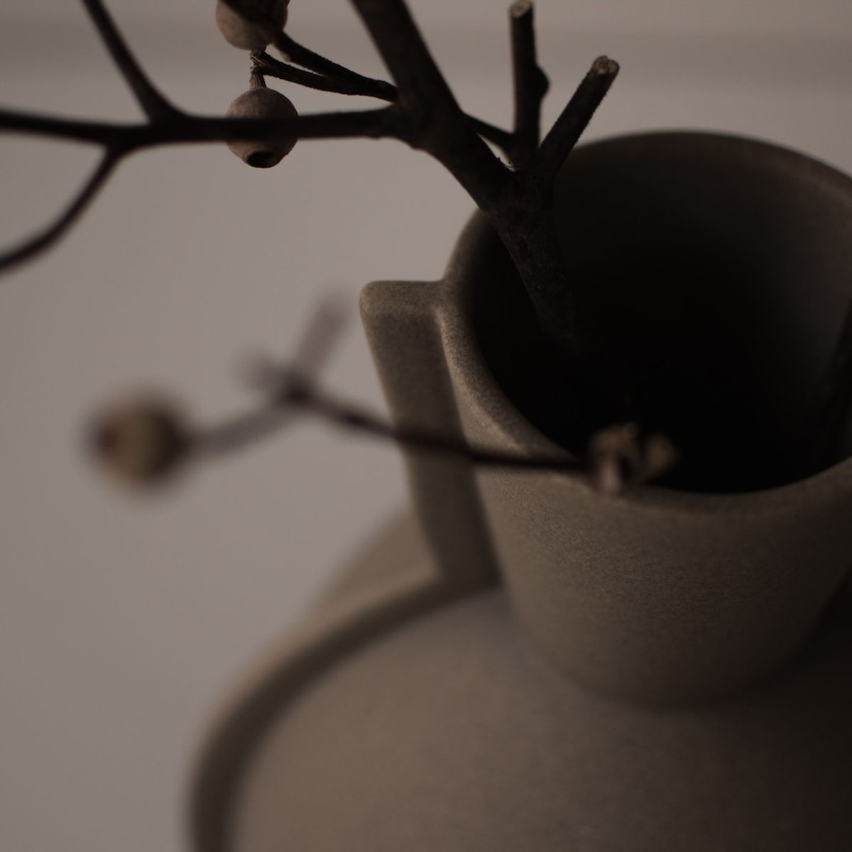 Edge vase, taupe