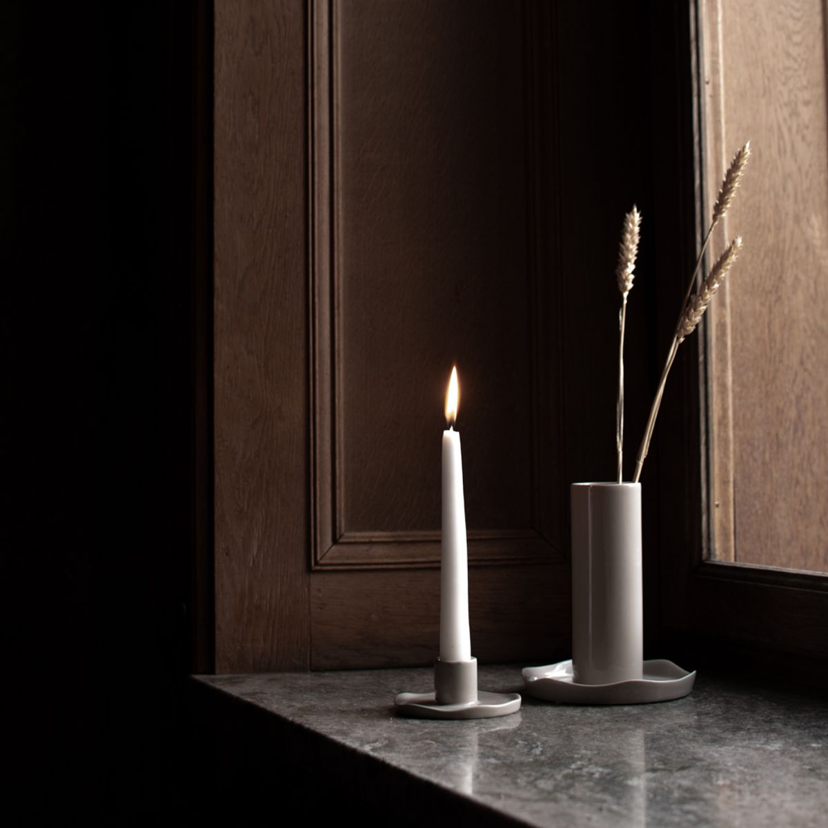 Wave candle, shiny mole