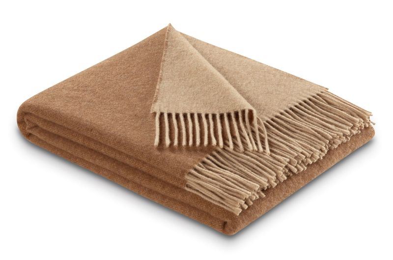Camel-beige pledd 130x170