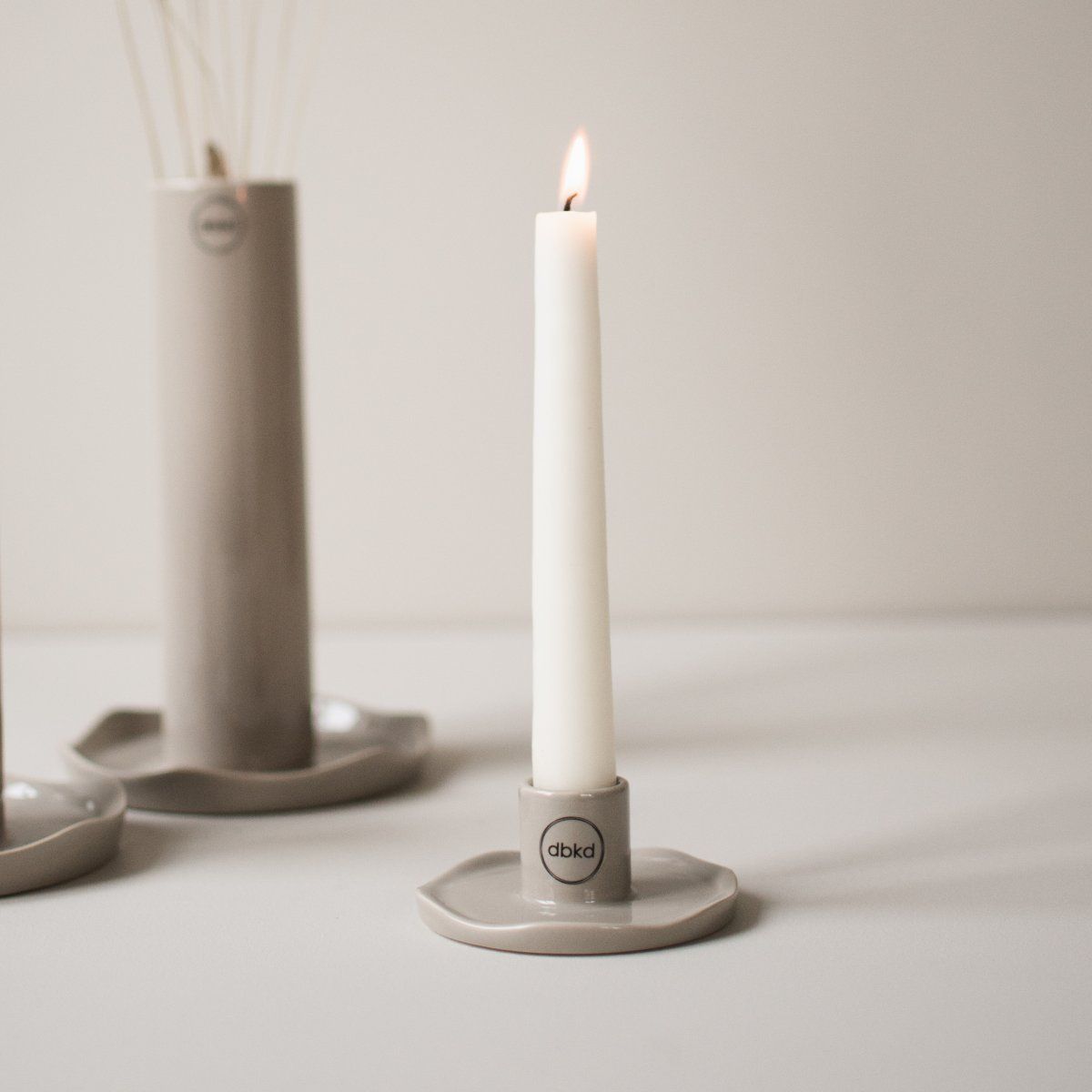 Wave candle, shiny mole