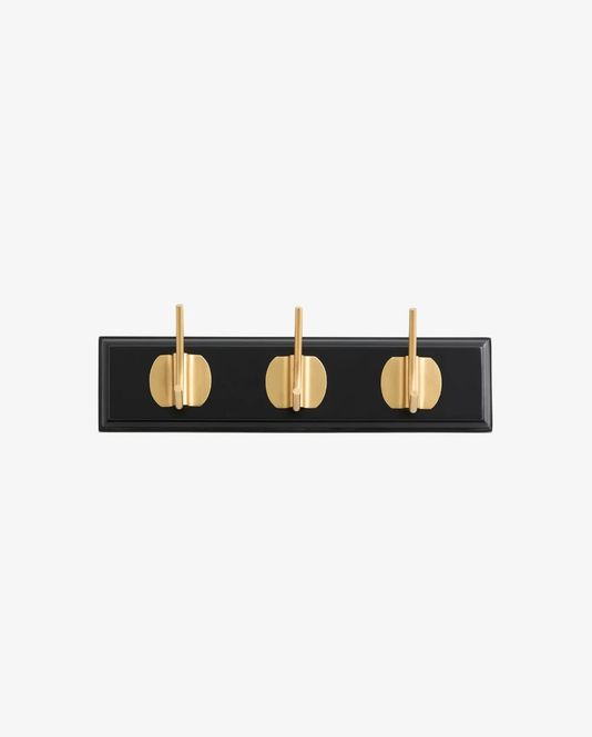 Hovedbilde EDGY coat rack, 3 hooks - black/messing