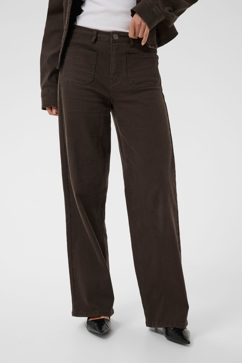 KAbrook HW jeans, coffee bean/brown