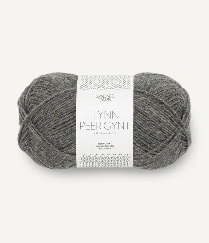 Tynn Peer Gynt, mørk gråmelert 1053