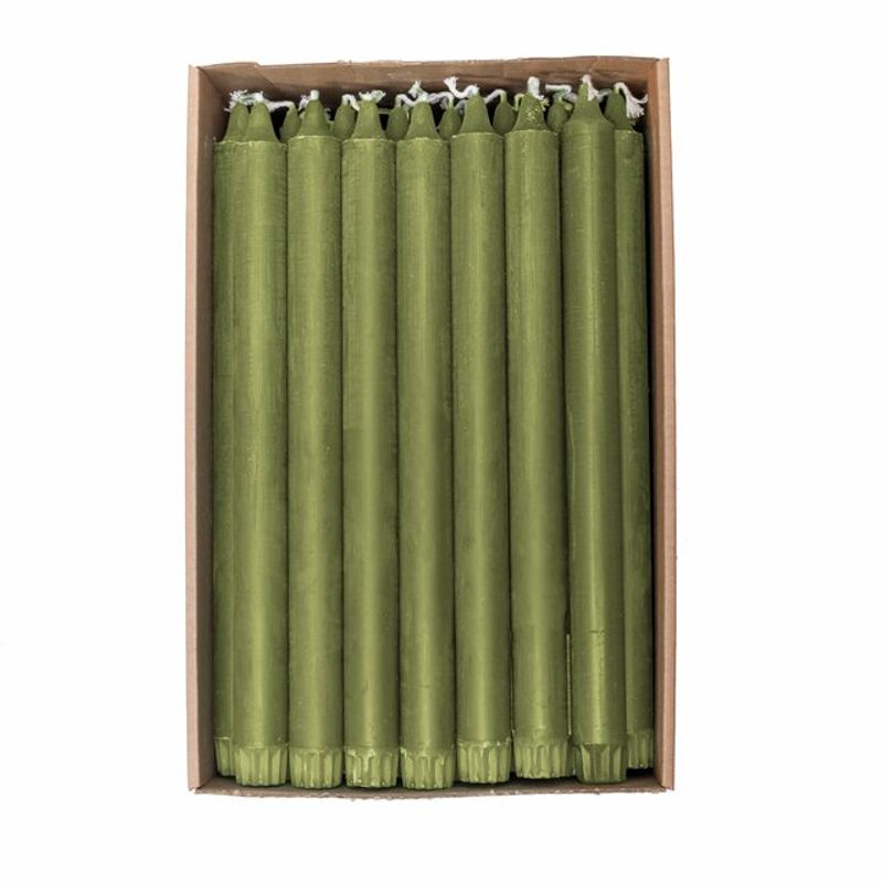 Kronelys stearin 28 cm, olive