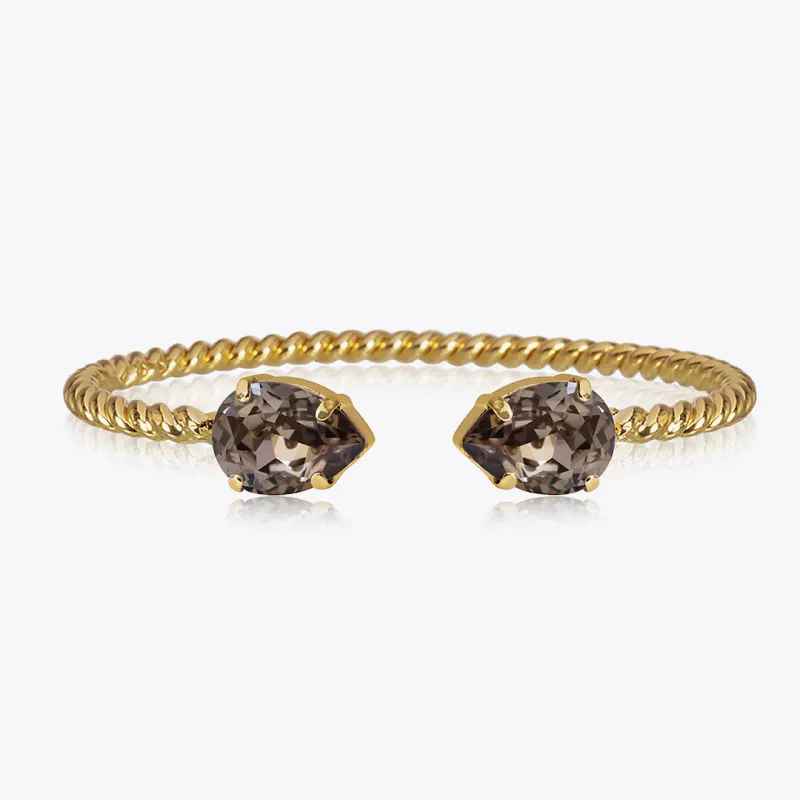 Mini Drop bracelet gold, greige