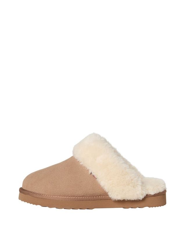 Women's suede slippers, brown