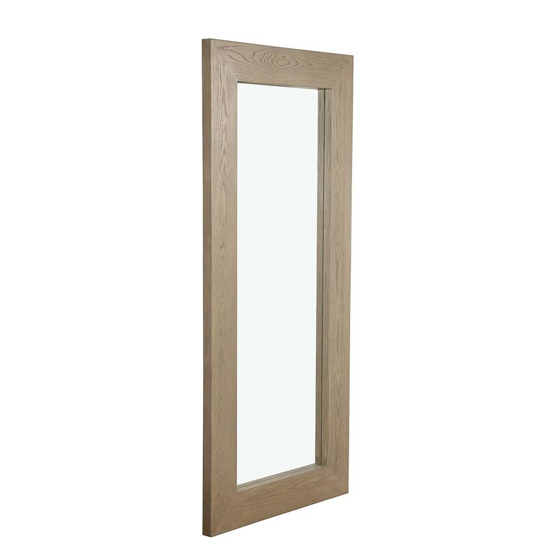 Geilo Speil, Bred Ramme, Gråoljet Finert Eik, 90x200
