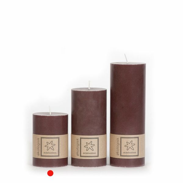 Hovedbilde Kubbelys stearin 7x10 cm, brown