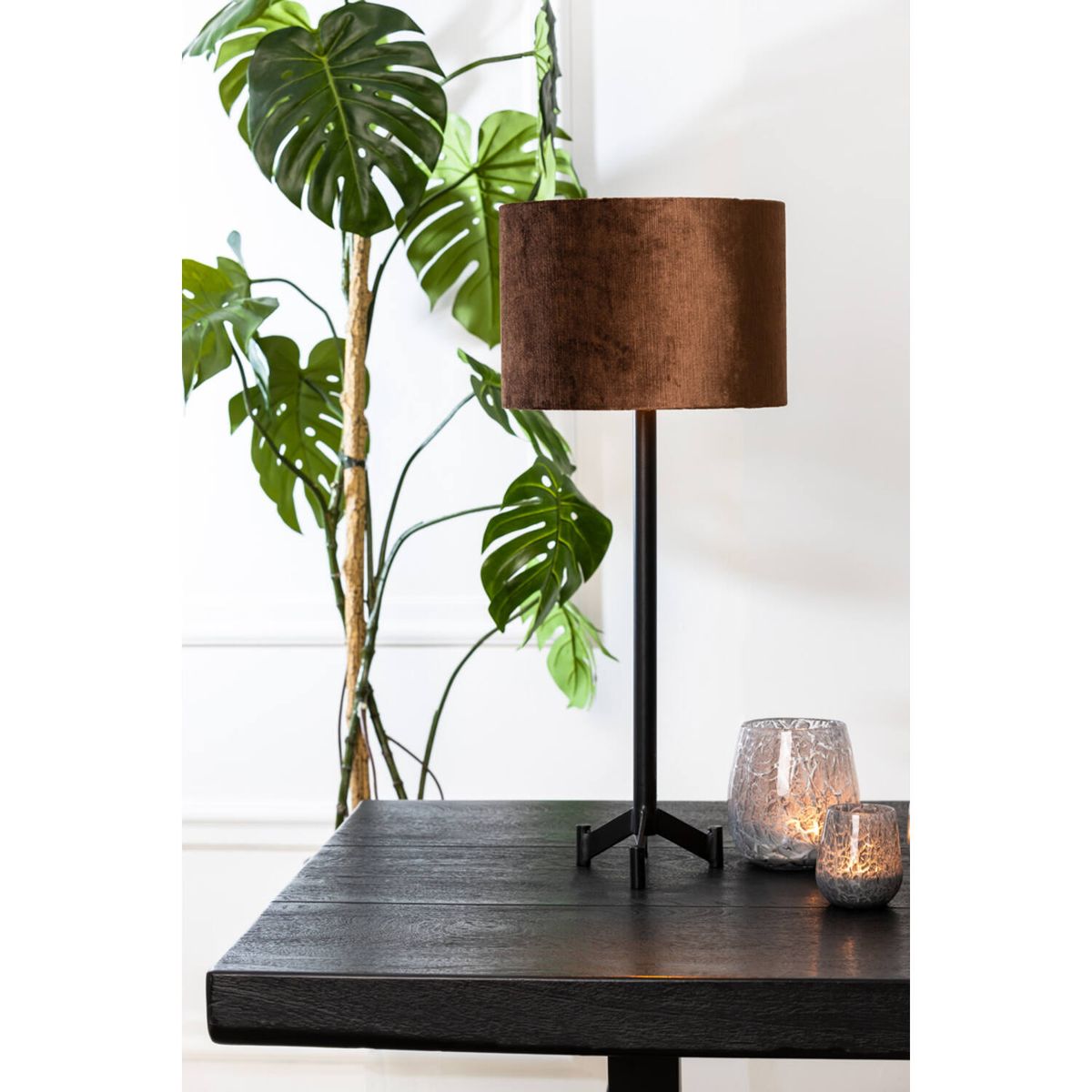 Dennis lampefot, matt black