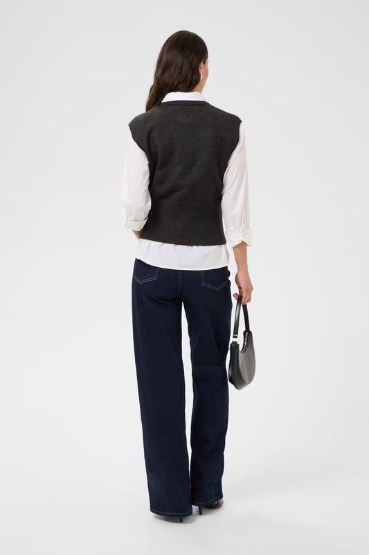 KAbarbara knit vest, dark grey melange