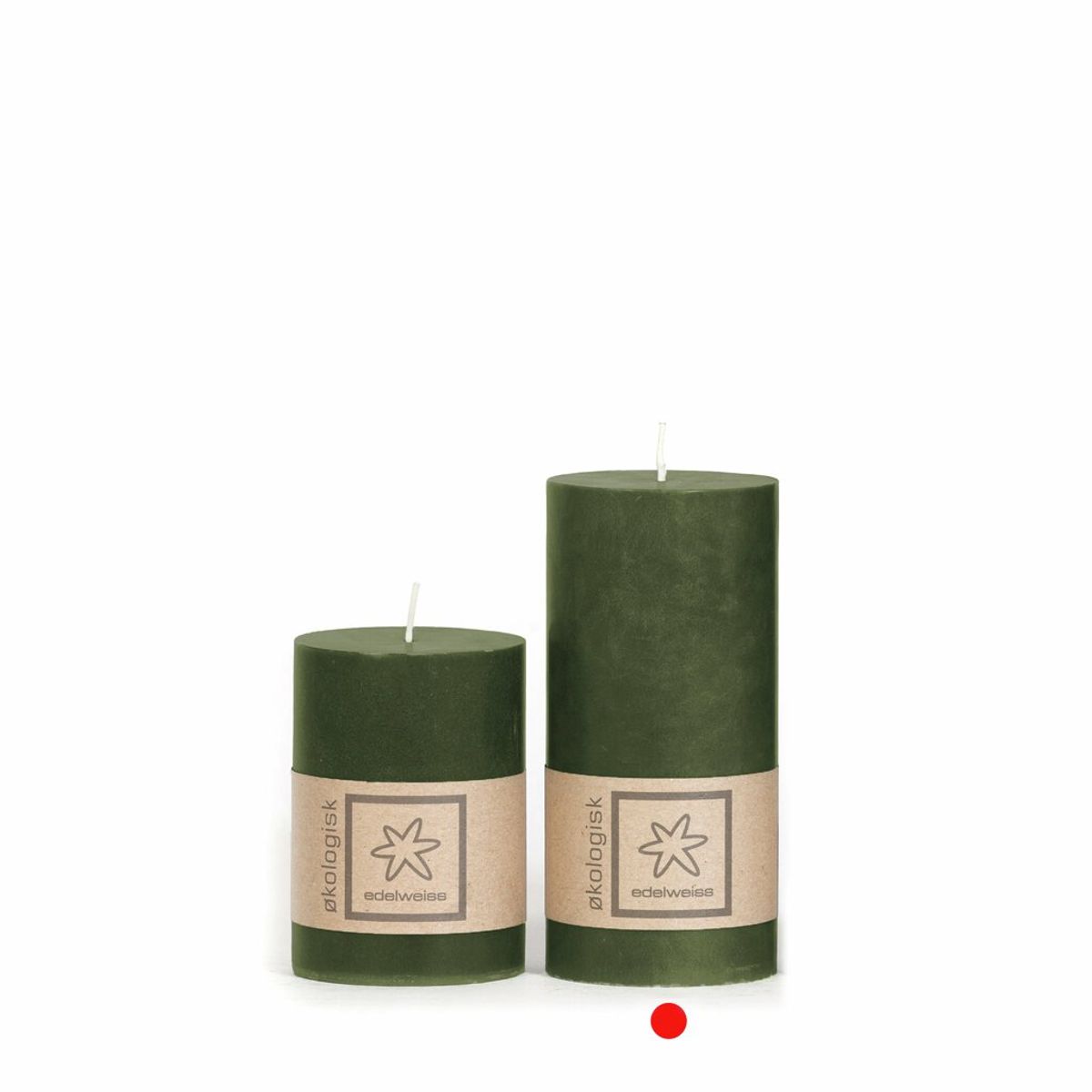 Kubbelys stearin 7x15 cm, deep forest green