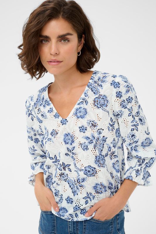 KAluisa blouse, chalk midnight flower/nature