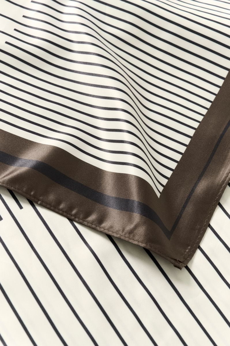 KAscarfina scarf, black/chalk/coffee