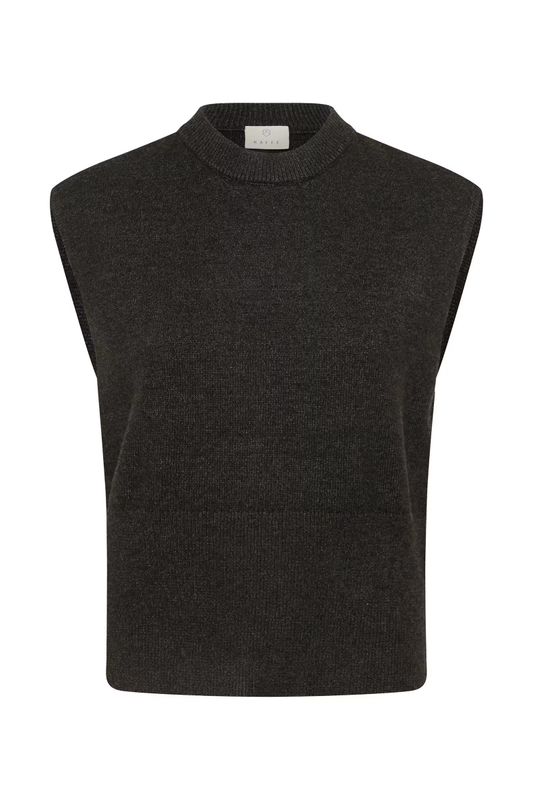 KAbarbara knit vest, dark grey melange