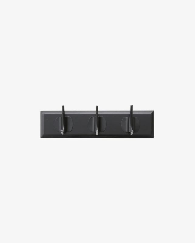 EDGY coat rack, 3 hooks - black/black