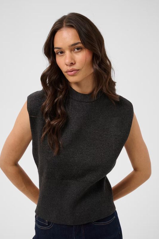 KAbarbara knit vest, dark grey melange
