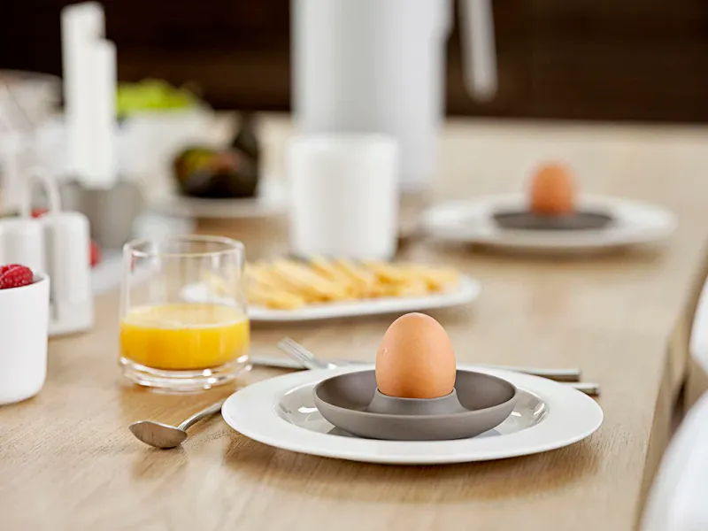 Eggeglass 4 stk, taupe