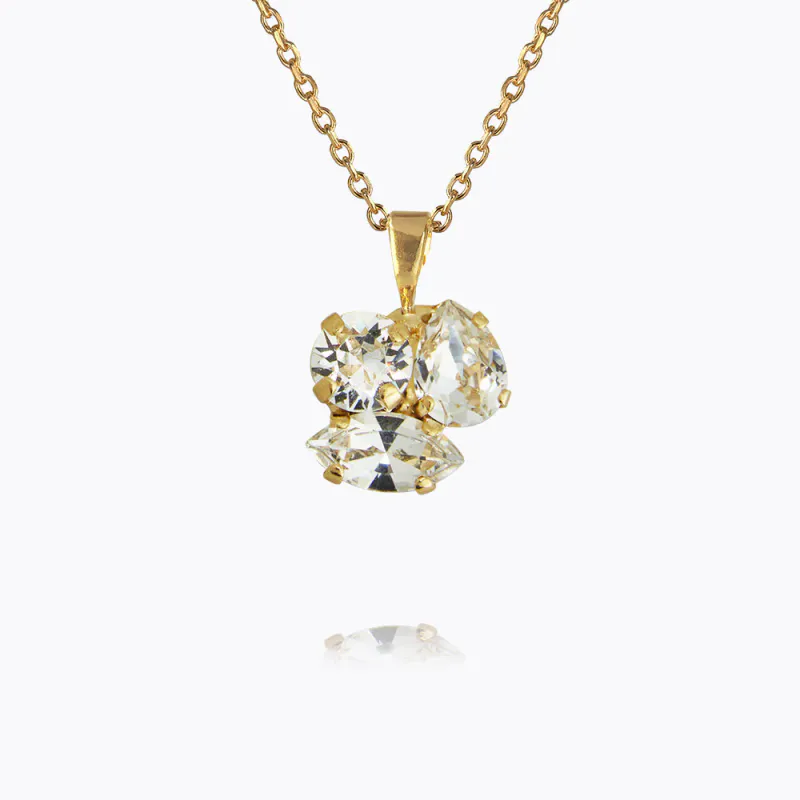 Ana necklace gold, crystal