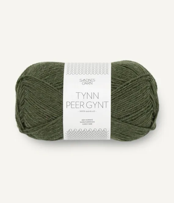 Hovedbilde Tynn Peer Gynt, mørk grønnmelert 9572