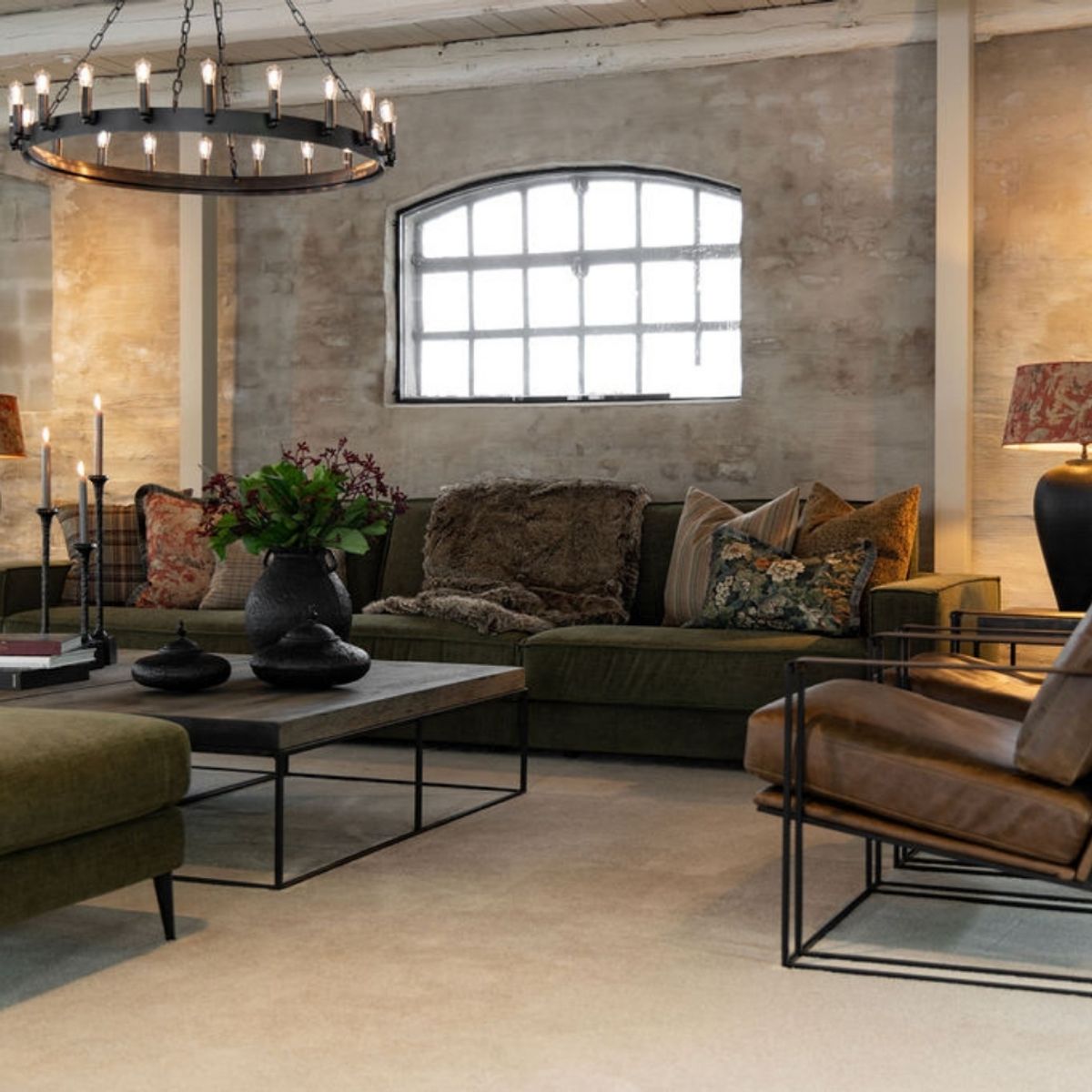 Harris putetrekk 50x50, plaid forest CC/B simply camel