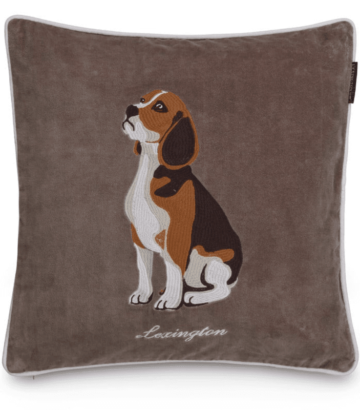Dog organic cotton velvet, stone/multi